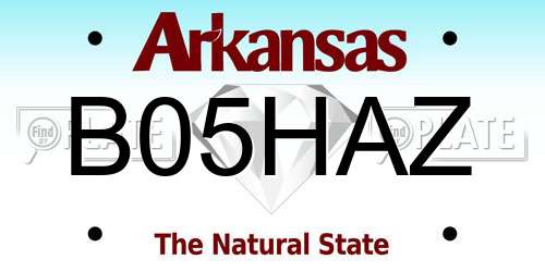 B05HAZ Arkansas License Plate