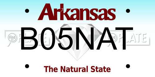 B05NAT Arkansas License Plate