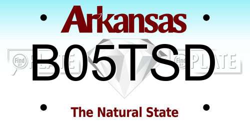 B05TSD Arkansas License Plate