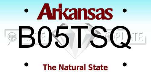 B05TSQ Arkansas License Plate