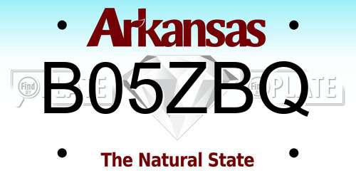 B05ZBQ Arkansas License Plate