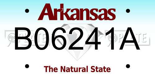 B06241A Arkansas License Plate
