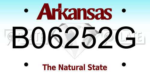 B06252G Arkansas License Plate