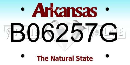 B06257G Arkansas License Plate