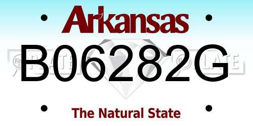 B06282G Arkansas License Plate