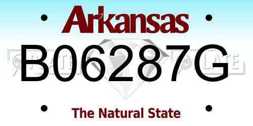 B06287G Arkansas License Plate