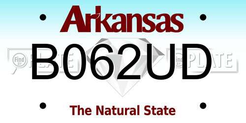 B062UD Arkansas License Plate