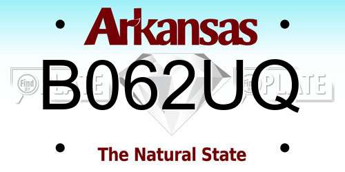 B062UQ Arkansas License Plate