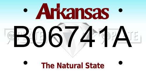 B06741A Arkansas License Plate
