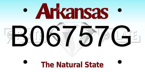 B06757G Arkansas License Plate