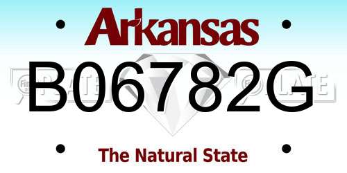 B06782G Arkansas License Plate