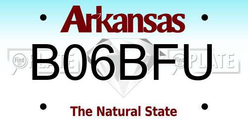 B06BFU Arkansas License Plate