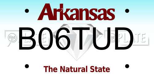 B06TUD Arkansas License Plate