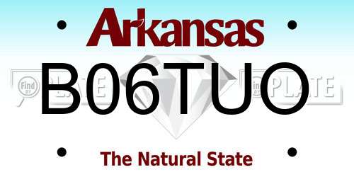 B06TUO Arkansas License Plate