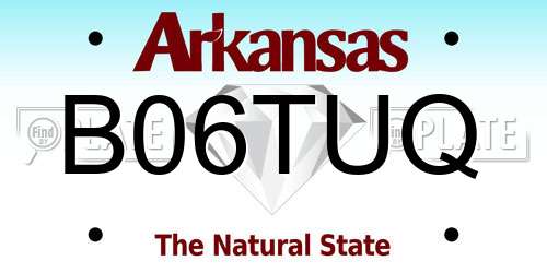 B06TUQ Arkansas License Plate
