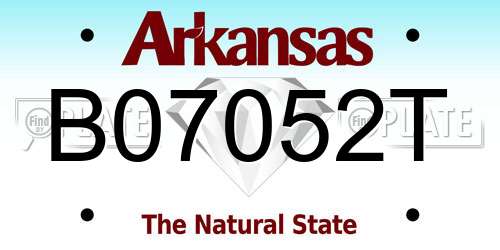 B07052T Arkansas License Plate