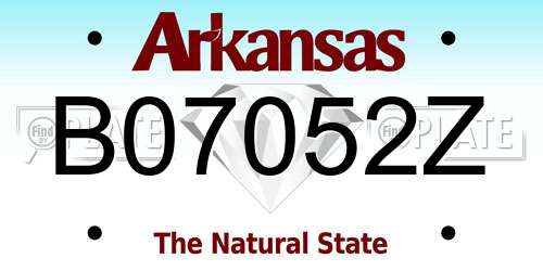 B07052Z Arkansas License Plate