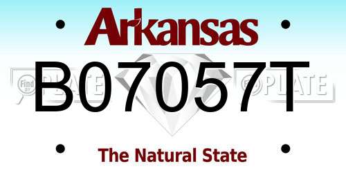 B07057T Arkansas License Plate
