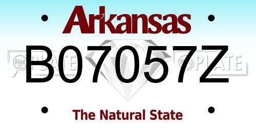 B07057Z Arkansas License Plate