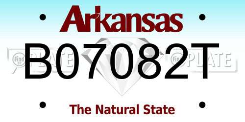 B07082T Arkansas License Plate