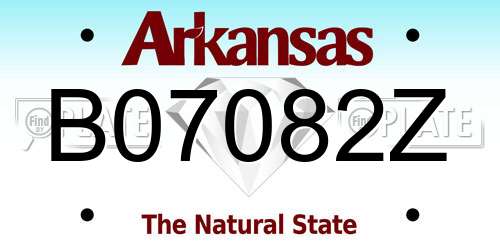 B07082Z Arkansas License Plate
