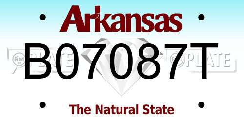 B07087T Arkansas License Plate