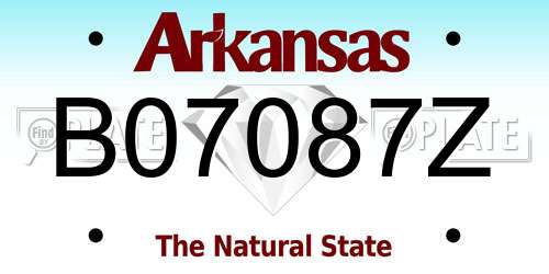 B07087Z Arkansas License Plate