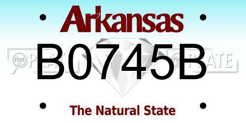B0745B Arkansas License Plate