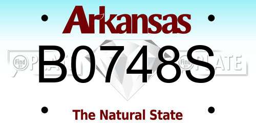 B0748S Arkansas License Plate