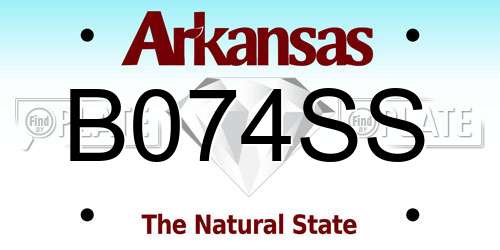 B074SS Arkansas License Plate