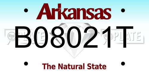 B08021T Arkansas License Plate
