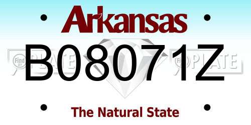 B08071Z Arkansas License Plate
