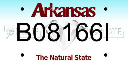 B08166I Arkansas License Plate