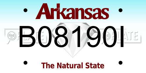B08190I Arkansas License Plate