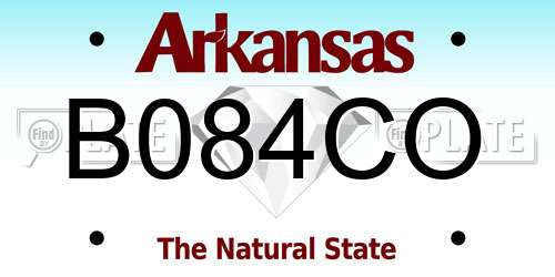 B084CO Arkansas License Plate