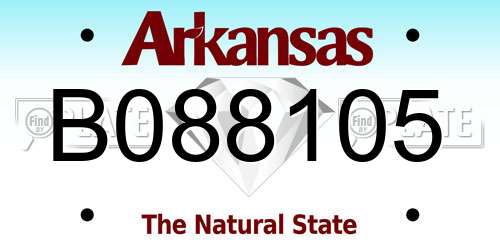 B088105 Arkansas License Plate