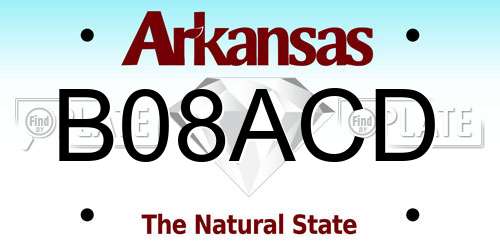 B08ACD Arkansas License Plate