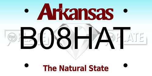 B08HAT Arkansas License Plate