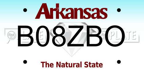 B08ZBO Arkansas License Plate