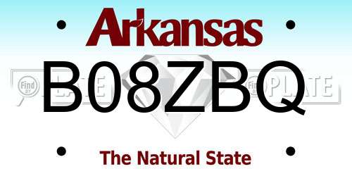 B08ZBQ Arkansas License Plate