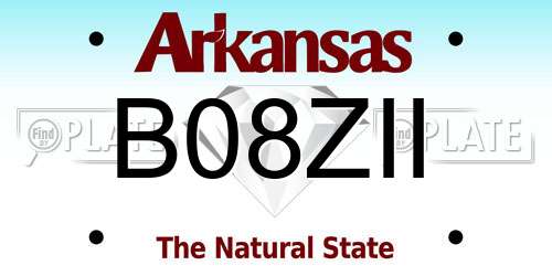 B08ZII Arkansas License Plate
