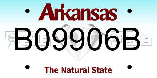 B09906B Arkansas License Plate