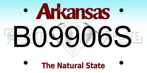 B09906S Arkansas License Plate