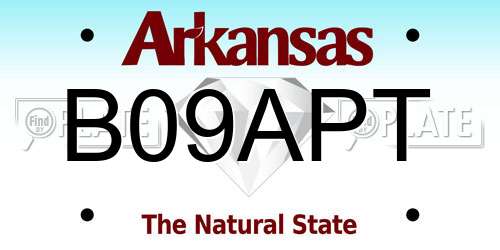 B09APT Arkansas License Plate