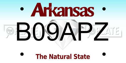 B09APZ Arkansas License Plate