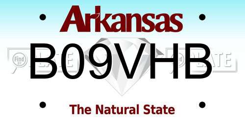 B09VHB Arkansas License Plate