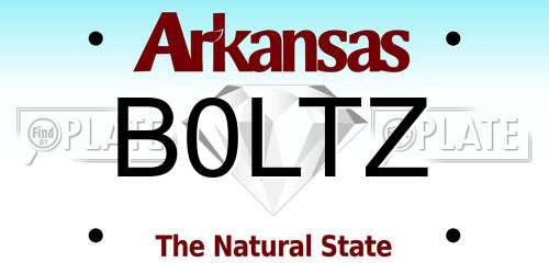 B0LTZ Arkansas License Plate