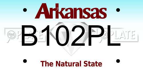 B102PL Arkansas License Plate