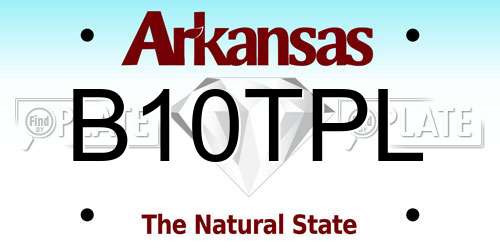B10TPL Arkansas License Plate