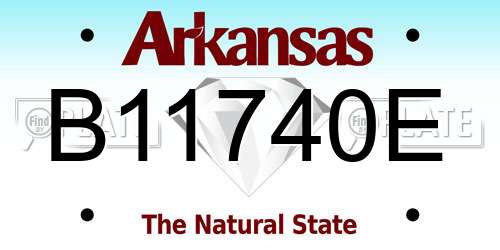 B11740E Arkansas License Plate